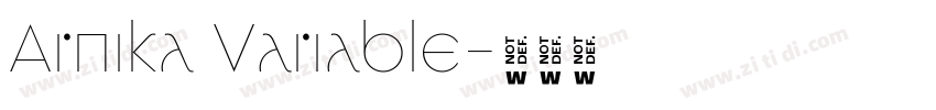 Arnika Variable字体转换